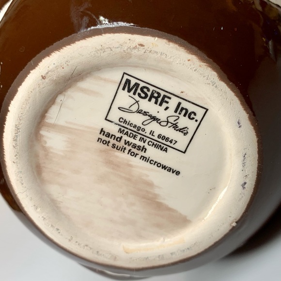 Rustic Christmas Penguin Cookie Jar Snowflake Ceramic  MSRF Inc Design Studios - Picture 5 of 7